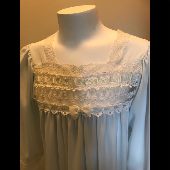 Dior Other - Vintage Petite Christian Dior Powder Blue Nightgown EUC